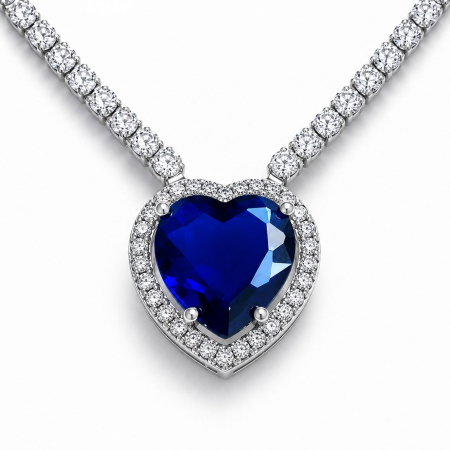 Oferte Black Friday - Colier Borealy Sapphire Titanic Heart of the Ocean