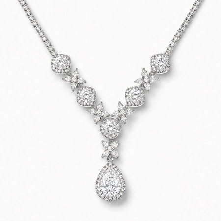 Tiare Mireasa - Colier Elegant NUNTA cu Cristale