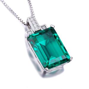 Colier Smarald 6 carate Argint Cocktail Charm [1]