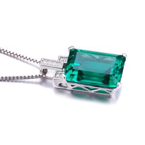 Colier Smarald 6 carate Argint Cocktail Charm [3]
