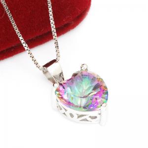 Colier Borealy Argint 925 Topaz 3 carate Heart Mistic [5]