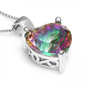 Colier Borealy Argint 925 Topaz 3 carate Heart Mistic [2]