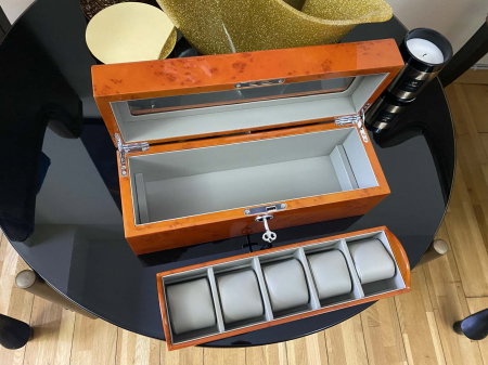 Cutie 6 Ceasuri si Butoni Luxury Wood - disponibila doar pe culoarea neagra [6]