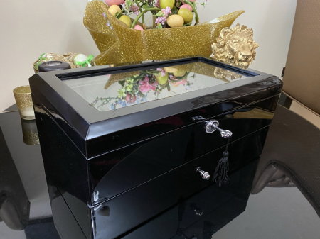 Cutie 16 Ceasuri si Butoni Lux Black Wood [6]