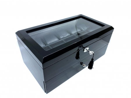 Cutie 16 Ceasuri si Butoni Lux Black Wood [1]