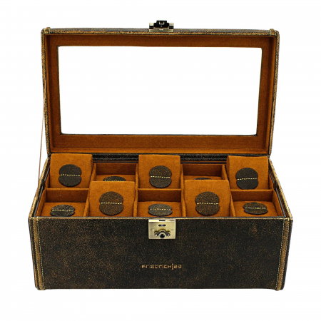 Cutie 20 ceasuri Cubano Piele Naturală by Friedrich - Made in Germany [2]