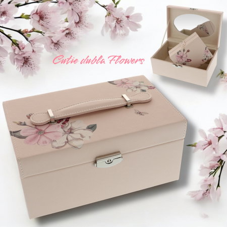 Cutie de Bijuterii cu Oglindă și Design Floral Flowers [3]