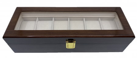 Cutie pentru 6 ceasuri  Elegant Brown – cadou elegant pentru bărbați [2]