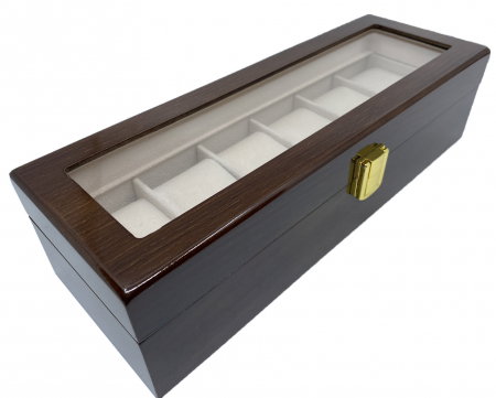 Cutie pentru 6 ceasuri  Elegant Brown – cadou elegant pentru bărbați [3]