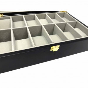 Cutie de 12 Ceasuri Lemn Negru Mat [1]