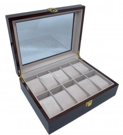 Cutie depozitare 10 ceasuri din lemn Classic Brown [4]