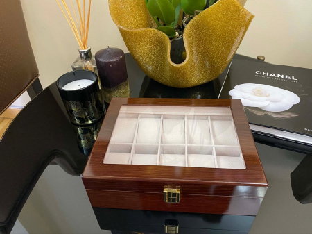 Cutie depozitare 10 ceasuri din lemn Classic Brown [0]