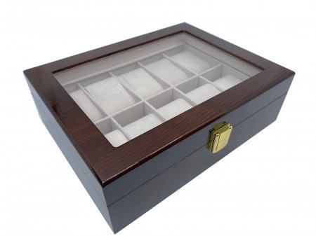 Cutie depozitare 10 ceasuri din lemn Classic Brown [2]