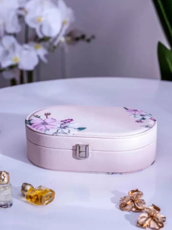Cutie Bijuterii Ovală cu Design Floral [5]