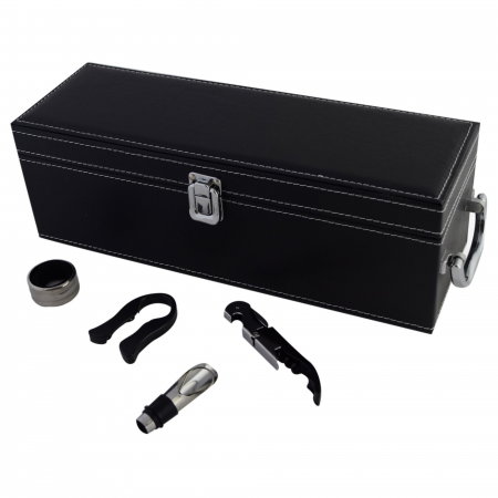 Cutie Vin Black cu 4 Accesorii (fara Sticla de Vin) [5]