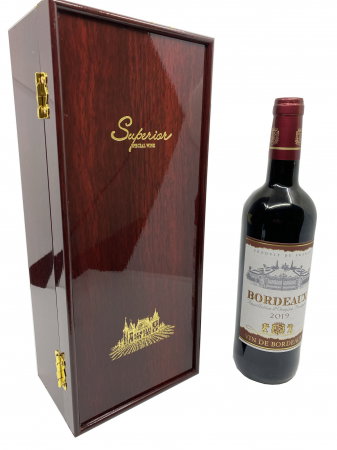Cutie Vin Superior Special Wine cu 3 Accesorii & Vin Bordeaux Rosu Sec 0.75 l [0]
