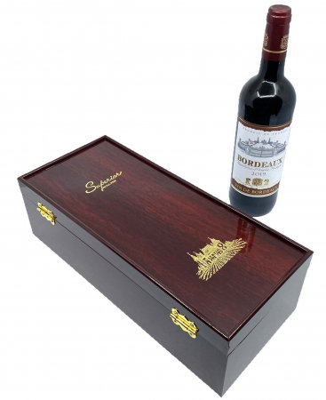 Cutie Vin Superior Special Wine cu 3 Accesorii & Vin Bordeaux Rosu Sec 0.75 l [1]