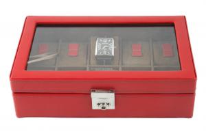 Cutie 10 Ceasuri piele naturala Cordoba Red by Friedrich - made in Germany [1]