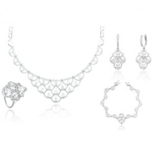 Set Borealy Argint 925 Colier, Cercei, Brăţară şi Inel Dantelle Iris [0]