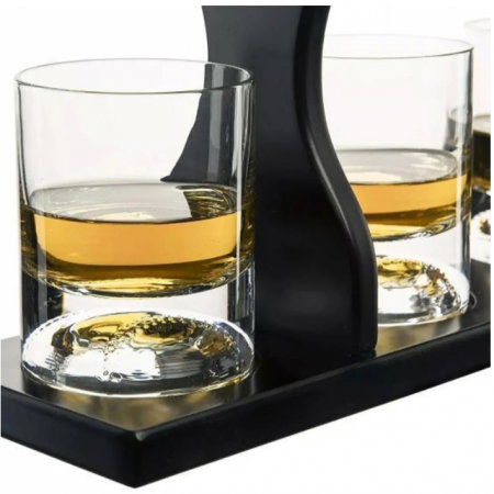 Decantor Bata de Baseball + 4 Pahare & Suport Lemn [5]