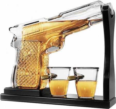 Decantor Pistol cu Doua Pahare cu Glont [2]