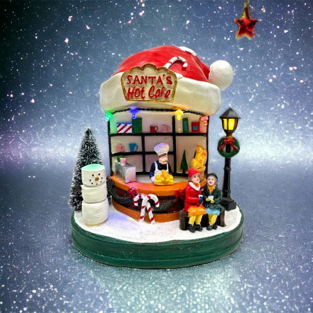 Decoratiune Christams Santa's Hot Cafe cu muzica si lumini [0]