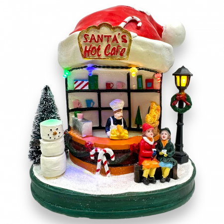 Decoratiune Christams Santa's Hot Cafe cu muzica si lumini [1]