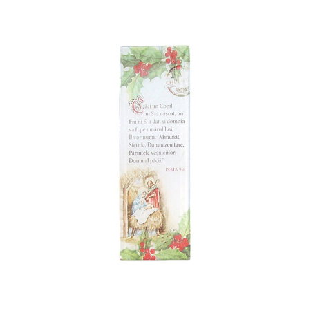 Cadouri pentru Directori - Decorațiune Crăciun - Tablou cu texte Biblice - 18 cm inalțime