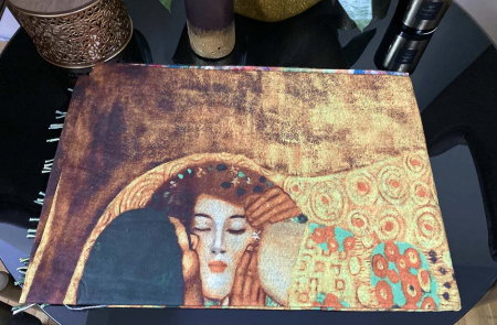 Set cadou pentru femei Klimt „The Kiss” Eșarfă din casmir și mănuși [1]