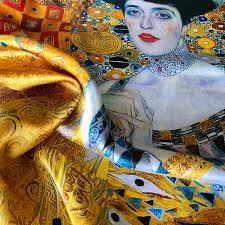 The Lady in Gold Esarfa Matase  - Gustav Klimt [3]