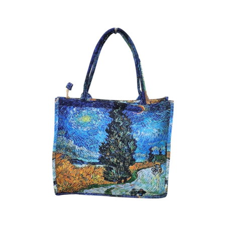 Geantă Flowers – Geantă Textil cu Imprimeu Artistic 35 x 40 cm [7]