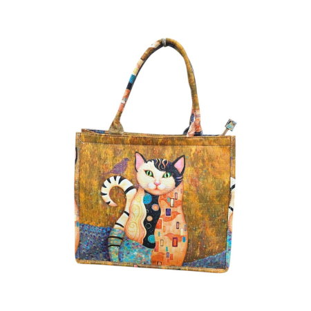Geantă Flowers – Geantă Textil cu Imprimeu Artistic 35 x 40 cm [9]