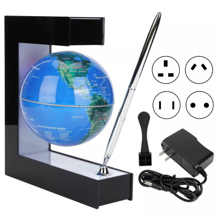 Glob pământesc cu levitație magnetică și pix – cadou business pentru bărbați pasionați de tehnologie și călătorii [12]