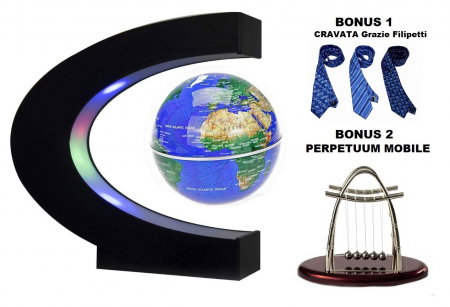 Glob Pământesc Levitaţie Magnetic cu leduri + Bonus 1: Cravata Grazie Filipetti + Bonus 2: Perpetuum Mobile [0]