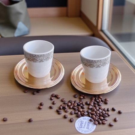 Gold Coffee Set for Two Chinelli - made in Italy [3]