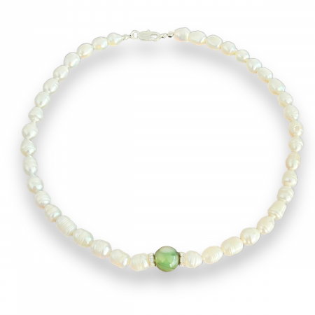 Colier Perle Naturale cu Jad [2]