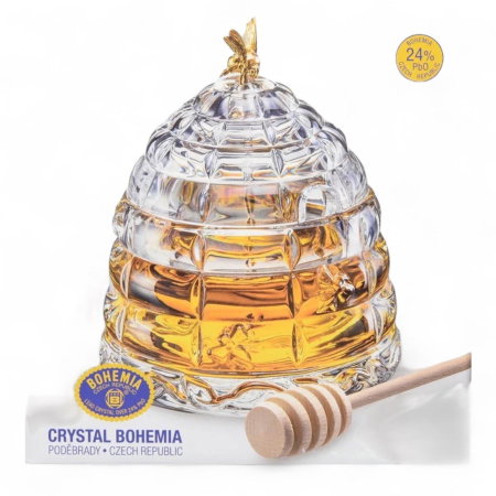 Honey Bee Recipient Miere din Cristal Bohemia 12 cm [0]