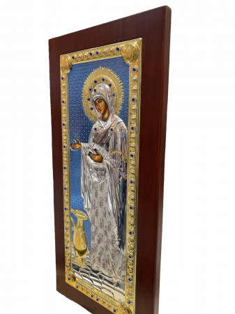 Icoana Fecioara Maria „Stareţa” Sporul Casei (Gherontissa) - Made in Grecia 16,5 x 36 cm [3]