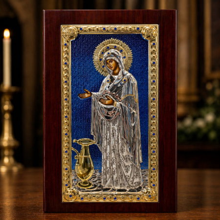 Cadouri aniversare - Icoana Fecioara Maria „Stareţa” Sporul Casei (Gherontissa) - Made in Grecia 16,5 x 36 cm