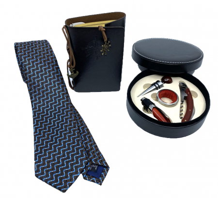 Gentleman Gift Set: Agenda Navy Style, Cravata, Set accesorii Vin [0]