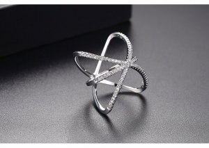 Inel Loopy Diamond Silver by Borealy [3]