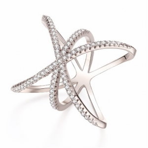 Inel Loopy Diamond Silver by Borealy [0]
