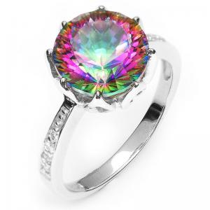 Inel Borealy Argint 925 Topaz 4 Carate Mistic Round Marimea 7 [0]