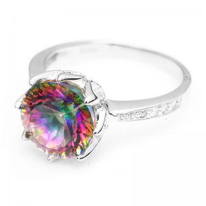 Inel Borealy Argint 925 Topaz 4 Carate Mistic Round Marimea 7 [2]