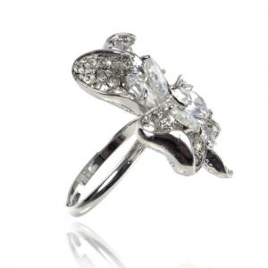 Inel Borealy Crystal Pear Cut 12 carate Queen Flower [3]
