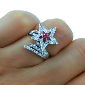 Inel Borealy Argint 925 Rubin Star Marimea 6 [1]