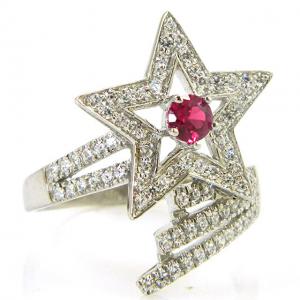 Inel Borealy Argint 925 Rubin Star Marimea 6 [7]