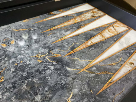 Joc Table si Sah - model Marmura, calitate premium + Piese de Sah + Carti de joc aurite. TOP 10 Cadouri Barbati [6]