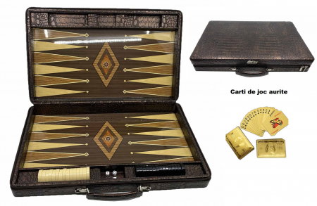 Cadouri Bărbați – Idei Premium pentru Soț, Tată, Iubit sau Șef - Joc table Star Luxury Edition Leather cu cărți de joc aurite – cadou de lux pentru bărbați