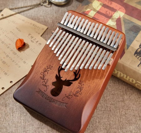 Kalimba Instrument muzical mini pian cu 17 note (18 cm x 13 cm) [0]